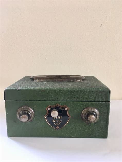 vintage steel cash box|old leather conichal money box.